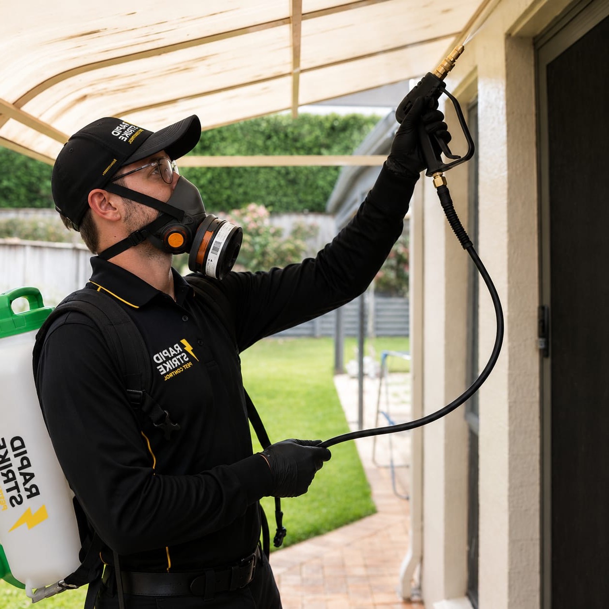 Rapid Strike technician carrying out an interior pest treatment